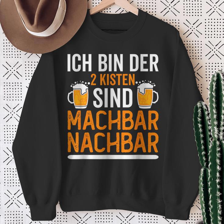 Ich Bin Der 2 Kisten Sind Machbar Nachbar Sweatshirt Geschenke für alte Frauen