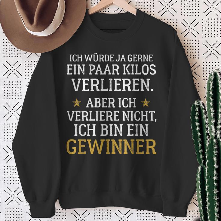 Ich Bin Ein Winner Diet Lose Weight Nutrition Sweatshirt Geschenke für alte Frauen