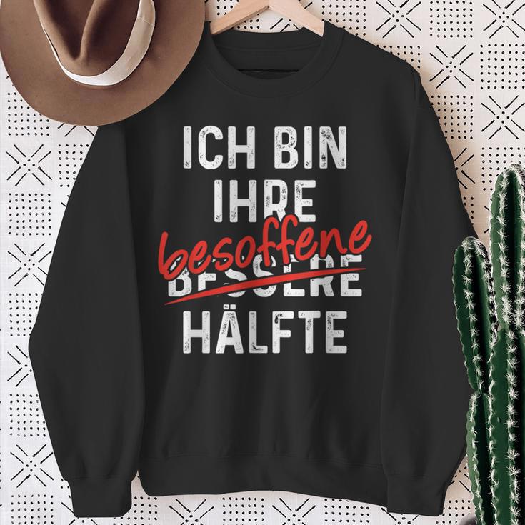 Ich Bin Ihre Besoffene Hälfte Lustiger Spruch Sweatshirt Geschenke für alte Frauen