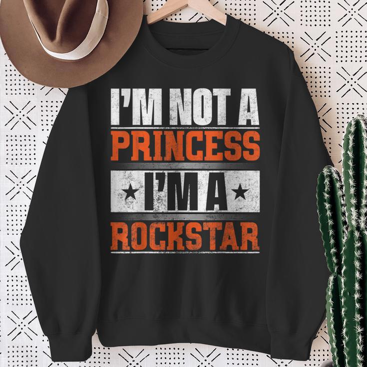 Ich Bin Keine Prinzessin Ich Bin Ein Rockstar Sweatshirt Geschenke für alte Frauen