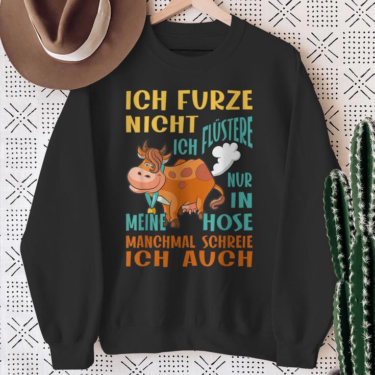 Ich Furze Nicht Ich Whisperer Nur Pupsende Cow Sweatshirt Geschenke für alte Frauen