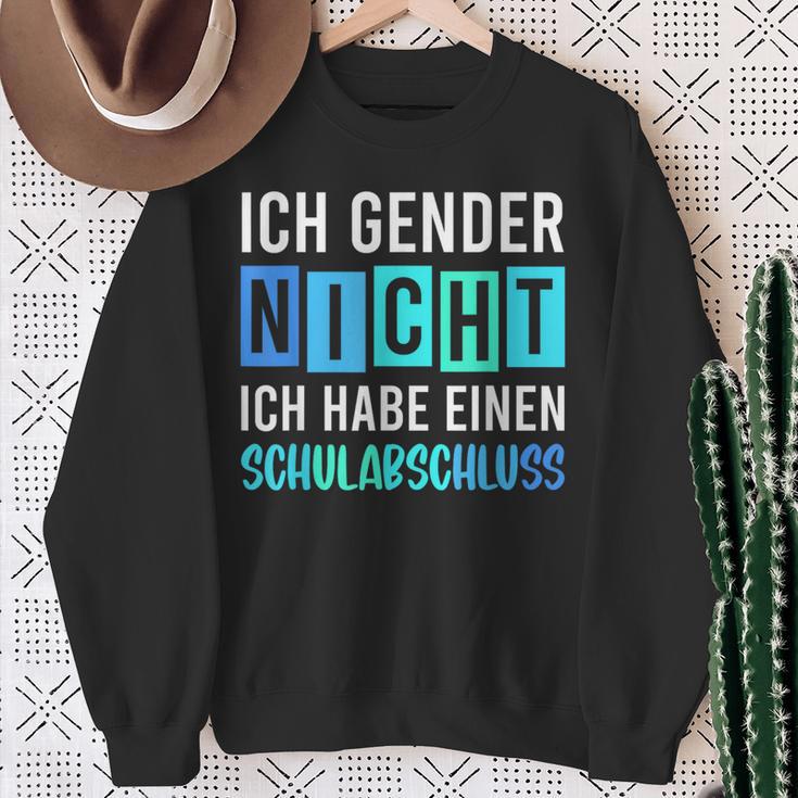 Ich Gender Nicht Ich Habe Einen Schulabschluss Blue Sweatshirt Geschenke für alte Frauen