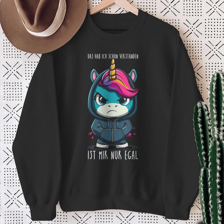 Ich Habe Das Schonerstanden Ist Mir Nur Egal Unicorn Sweatshirt Geschenke für alte Frauen