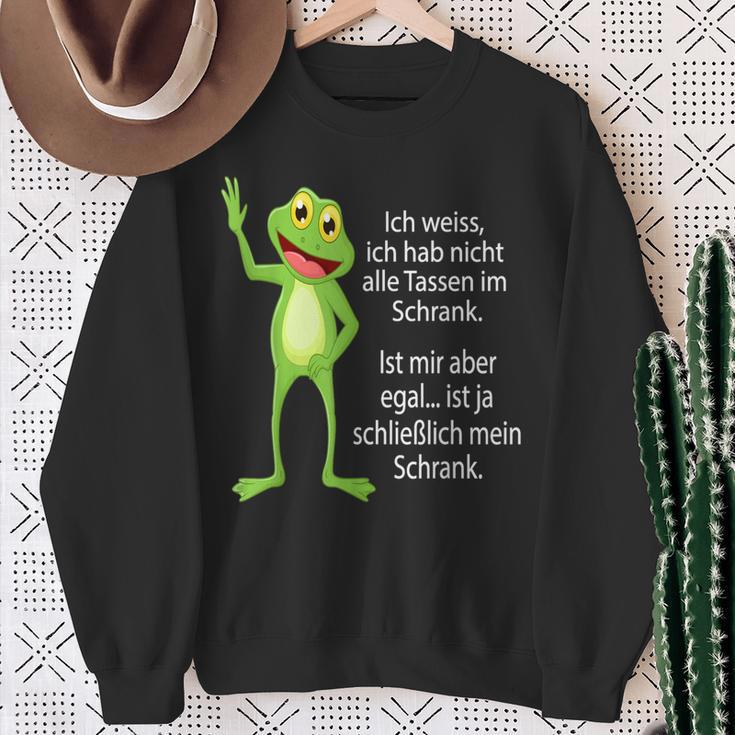 Ich Habe Nicht Alle Masse Im Schrank Frosch Ich Habe Nicht Alle Tassen Sweatshirt Geschenke für alte Frauen