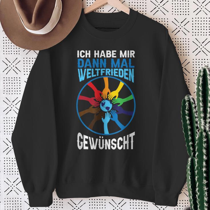 Ich Habe Weltfrieden Gewwunscht Sweatshirt Geschenke für alte Frauen