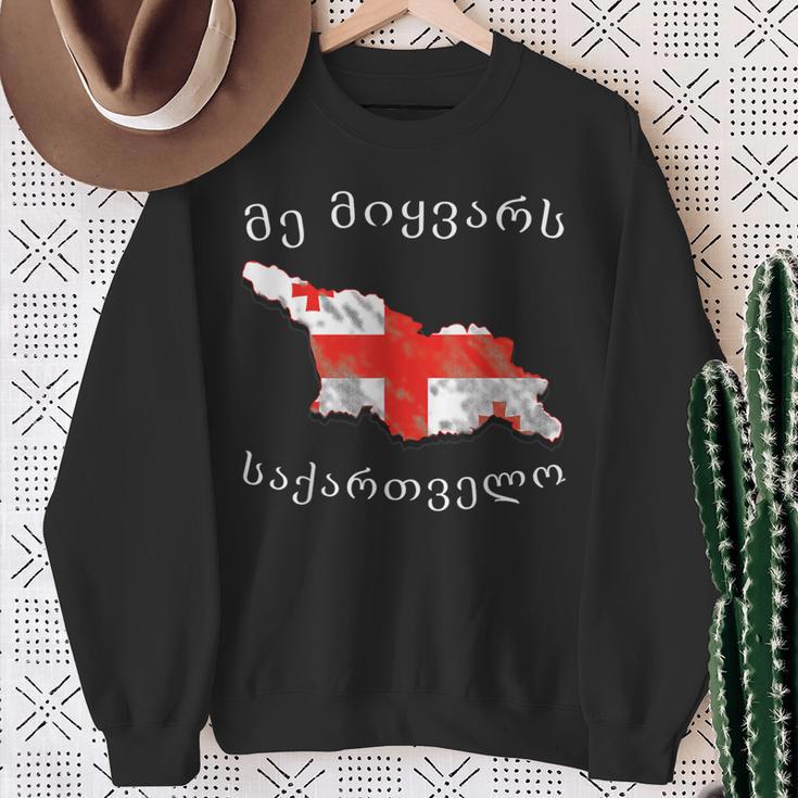 Ich Liebe Georgien Sweatshirt Geschenke für alte Frauen