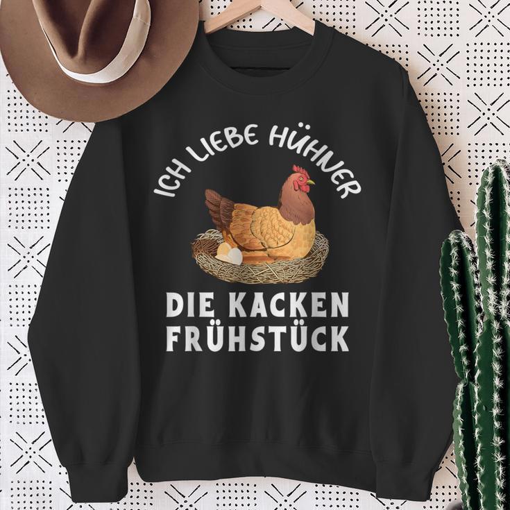 Ich Liebe Hühner Die Kacken Frühstück Ich Liebe Hühner Sweatshirt Geschenke für alte Frauen