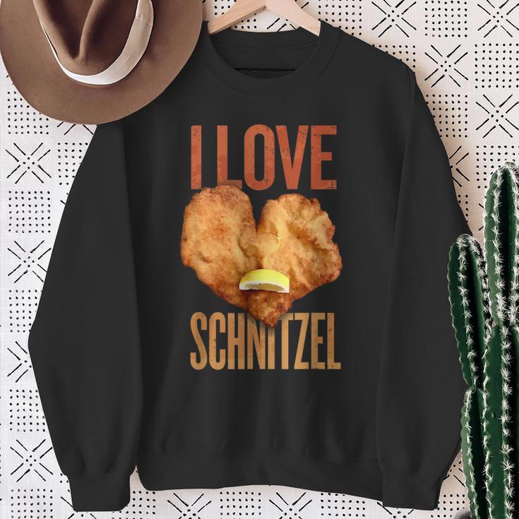 'Ich Liebe Schnitzel Für Wiener Schnitzelfresser' Sweatshirt Geschenke für alte Frauen