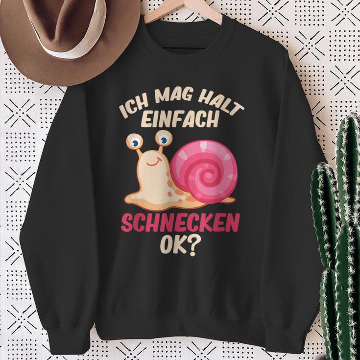 Ich Mag Halt Einfach Schnecken Ok Snail Sweatshirt Geschenke für alte Frauen