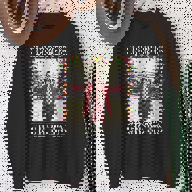 I'll Be Home For Christmas 2024 Family Xmas Pajamas Matching Sweatshirt Gifts for Old Women