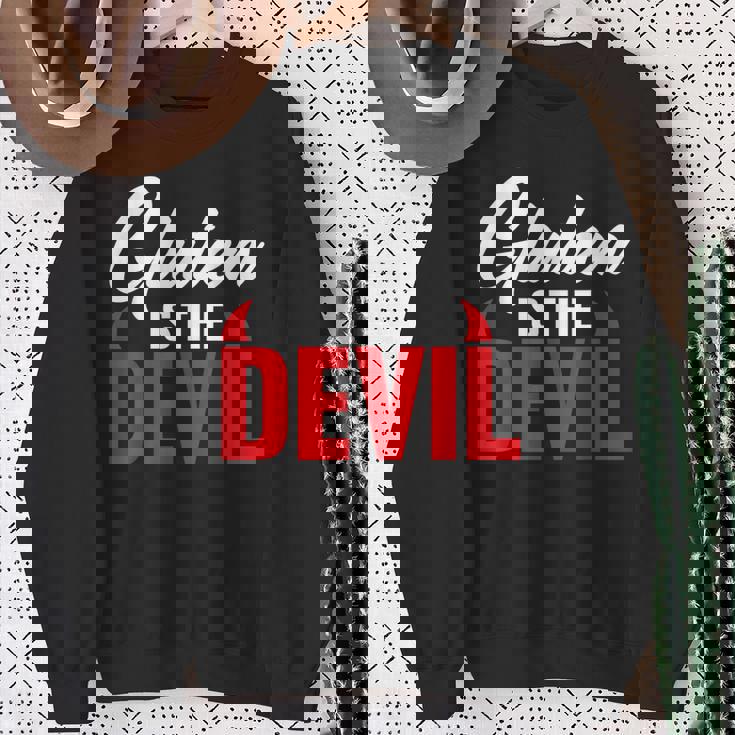 Intolleranza Al Glutine Pillola Glutine Devil Farina Senza Glutine Felpa Regalos para ancianas