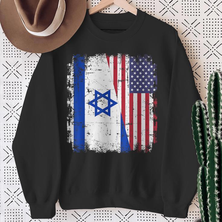 Israel Usa Flag Sweatshirt Geschenke für alte Frauen