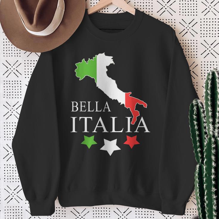 Italia Bella Italia With Italian Map Italy Sweatshirt Geschenke für alte Frauen