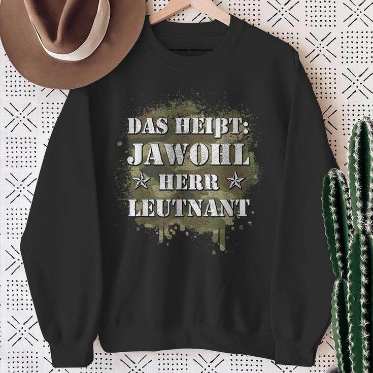 With Jawohl Mr Leutnant Bund Dienstgrad Lt Trainers Sweatshirt Geschenke für alte Frauen