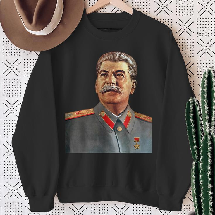 Josef Stalin Colour Portrait Sweatshirt Geschenke für alte Frauen