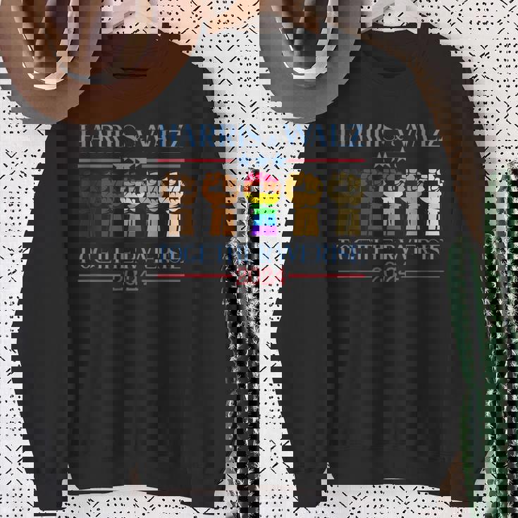 Kamala Harris Tim Walz 2024 Lgbt Harris Walz 2024 Sweatshirt Gifts for Old Women