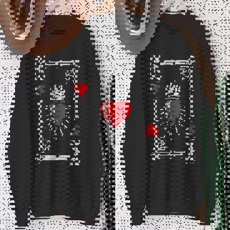 King Of Hearts Card Costume Halloween King Of Hearts Sweatshirt Gifts for Old Women