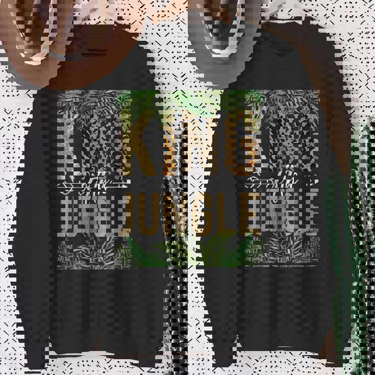 King Of The Jungle Tropical Animal Adventure Vacation Sweatshirt Gifts for Old Women