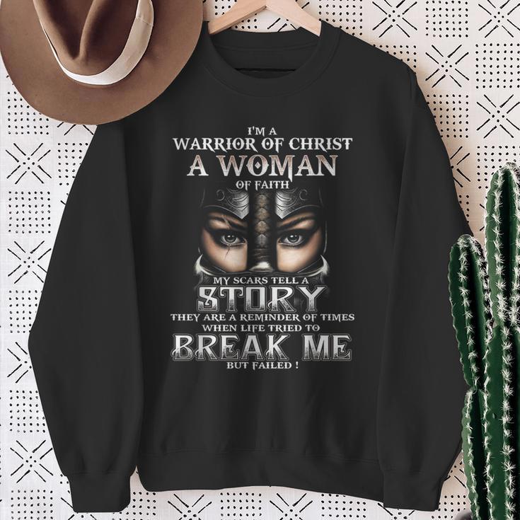 Knights Templar Ein Kriegerin Gottes Meine Narben Tellen Sweatshirt Geschenke für alte Frauen