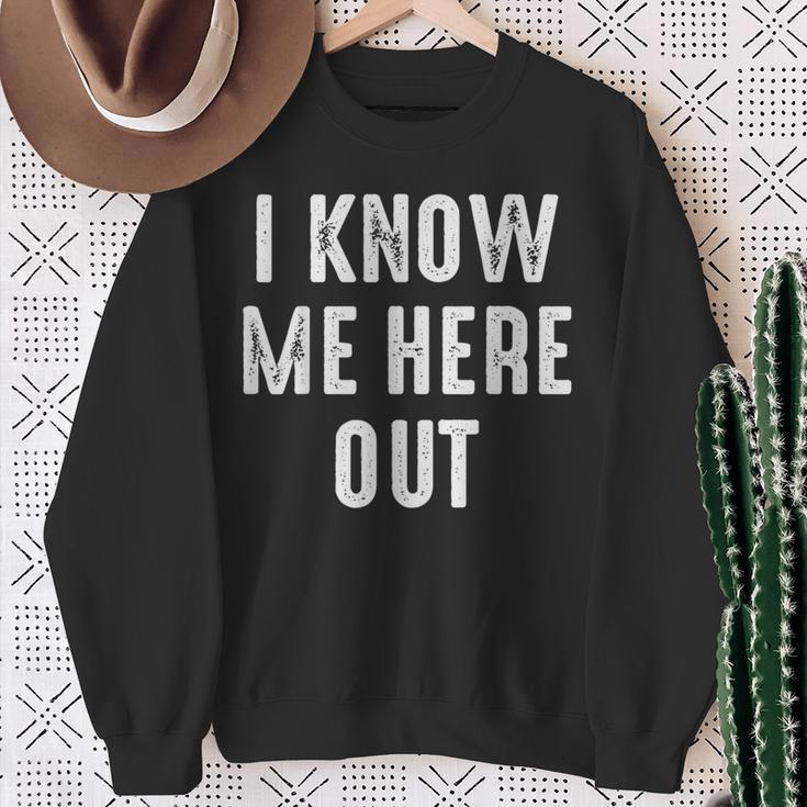 Know Here Out Ich Kenne Mich Hier Aus Denglish Slogan Sweatshirt Geschenke für alte Frauen