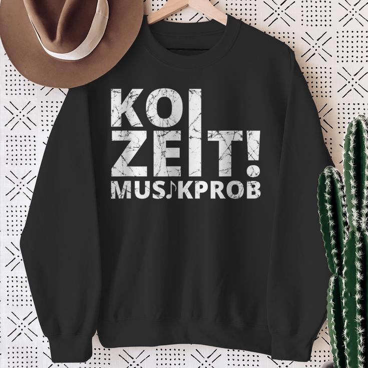 Koi Zeit Musikprob Schwaben Swabian Dialect Sweatshirt Geschenke für alte Frauen