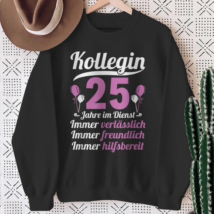 Kollegin Jahre Im Dienst 25 Jahriges Service Anniversary German Lang S Sweatshirt Geschenke für alte Frauen