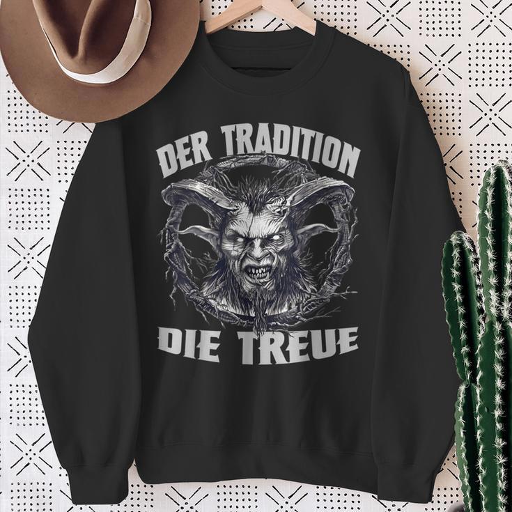 KrampusEvil Nikolaus Perchtenlaus Krampus Mask Perchten Sweatshirt Geschenke für alte Frauen