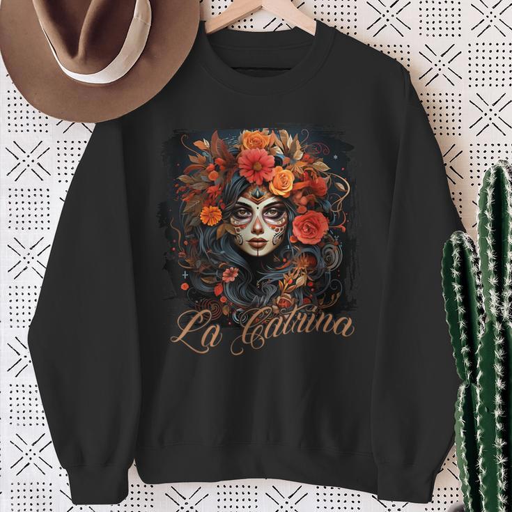 La Catrina Cool Dia De Los Muertos La Catrina Sweatshirt Geschenke für alte Frauen