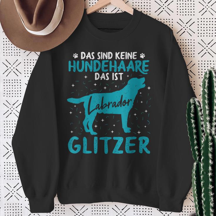 Labrador Glitter Dog Hair Dog Owners Sweatshirt Geschenke für alte Frauen