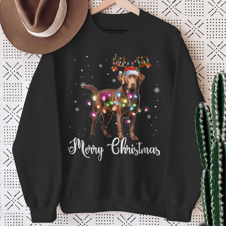 Labrador Retriever Christmas Reindeer Dog Lover Sweatshirt Geschenke für alte Frauen