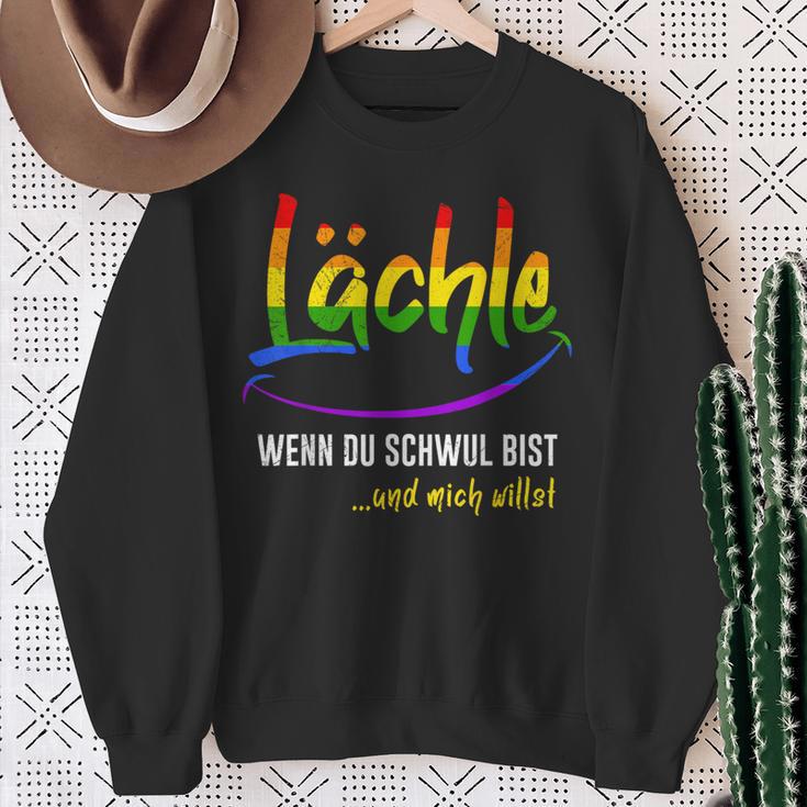 Lächle Wenn Du Schwul Bist Gay Pride Lgbt Pride Gay Sweatshirt Geschenke für alte Frauen