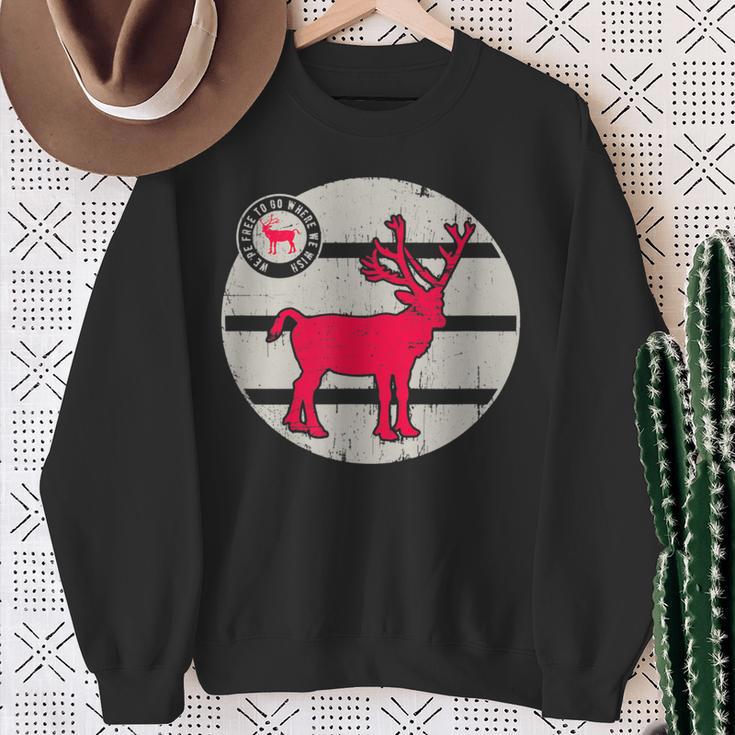 Lapland Reindeer Norway Sweden Finland Rudolph Reindeer Sweatshirt Geschenke für alte Frauen