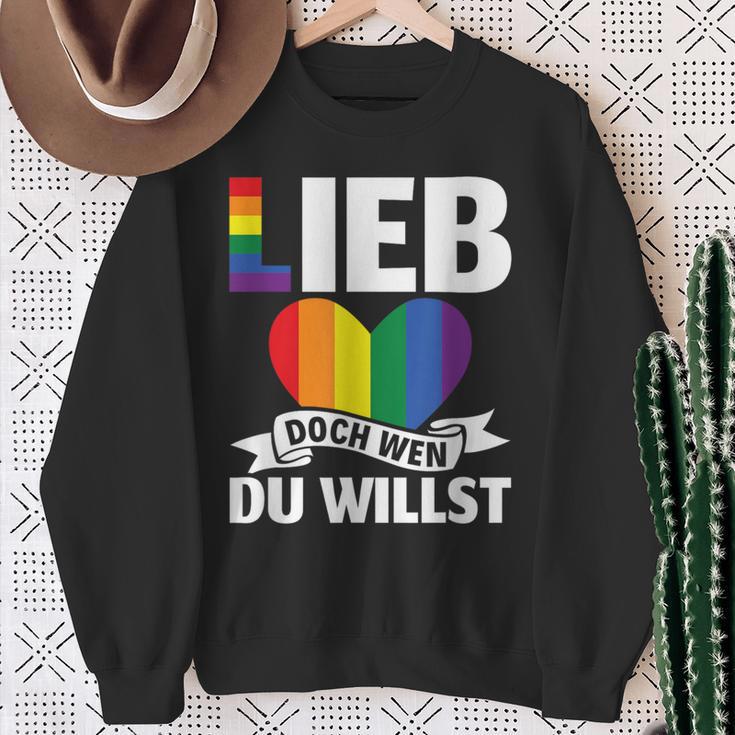 Lgbt Lgbtq Gay Csd Lieb Doch Wen Du Willst Gay Pride Sweatshirt Geschenke für alte Frauen