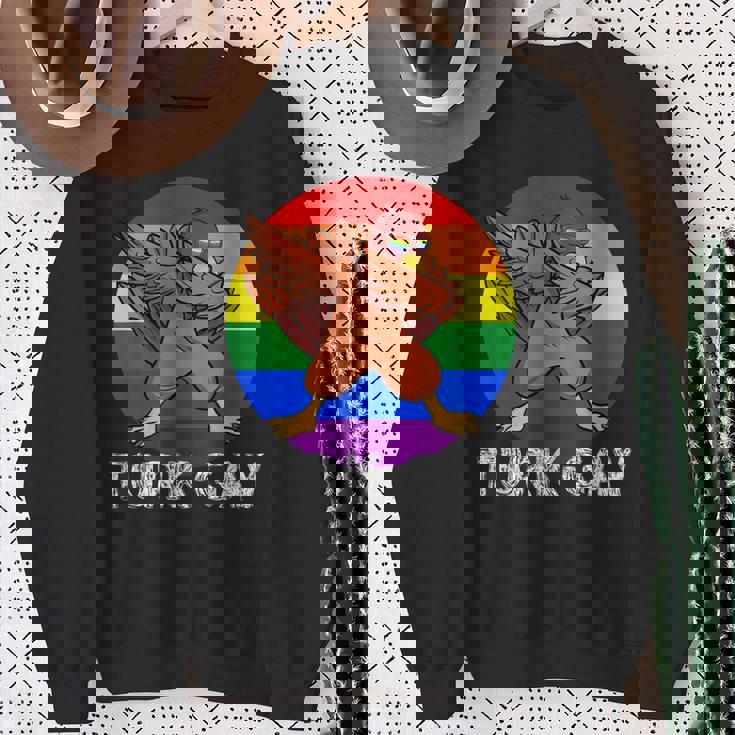 Lgbt Pride Gay Lesbian Turkey Matching Thanksgiving Sweatshirt Gifts for Old Women