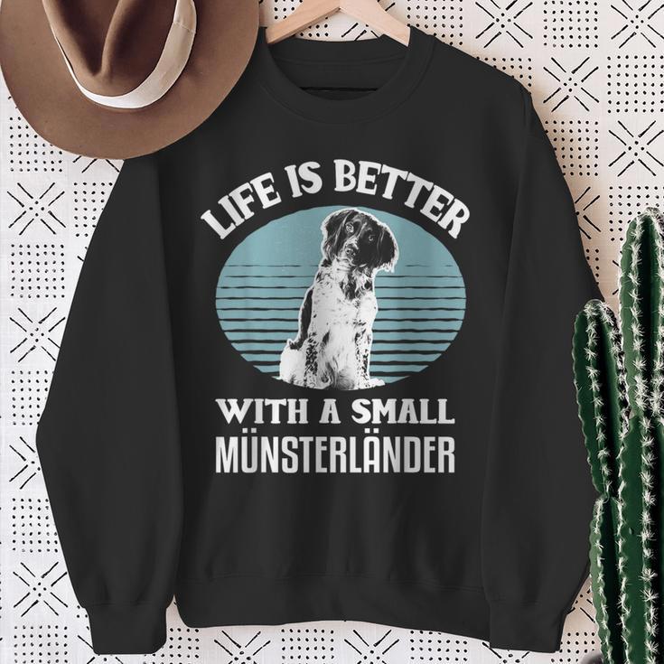 Life Is Better With A Small Münsterländer Dog Holder Sweatshirt Geschenke für alte Frauen