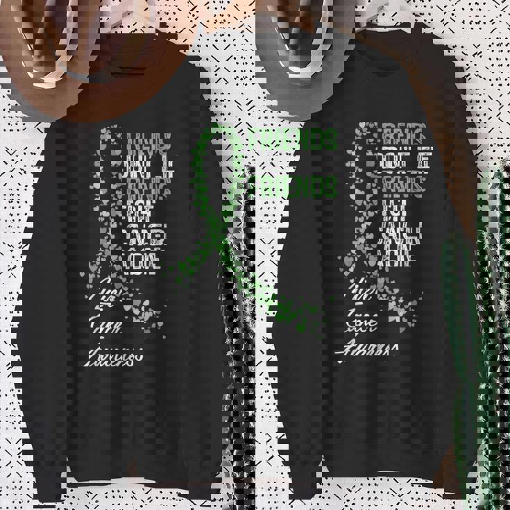 Liver Cancer Awareness Friends Fighter Warrior Support Sweatshirt Gifts for Old Women
