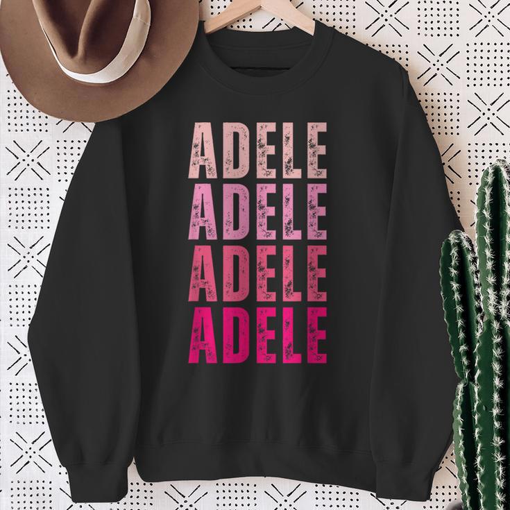 I Love Adele Pattern Personalised Name Adele Sweatshirt Geschenke für alte Frauen