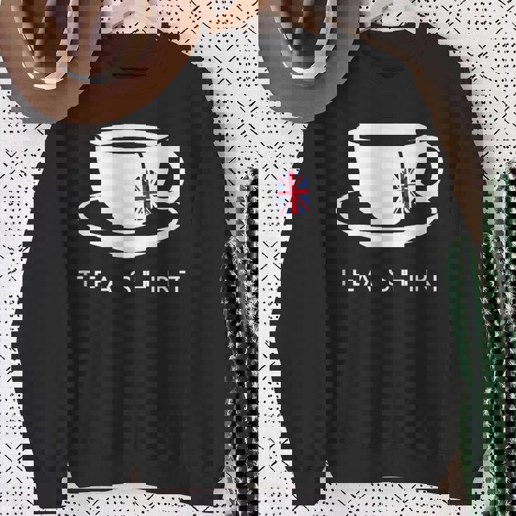 I Love English Tea Uk Flag Fun Novelty Souvenir Memorabilia Sweatshirt Gifts for Old Women