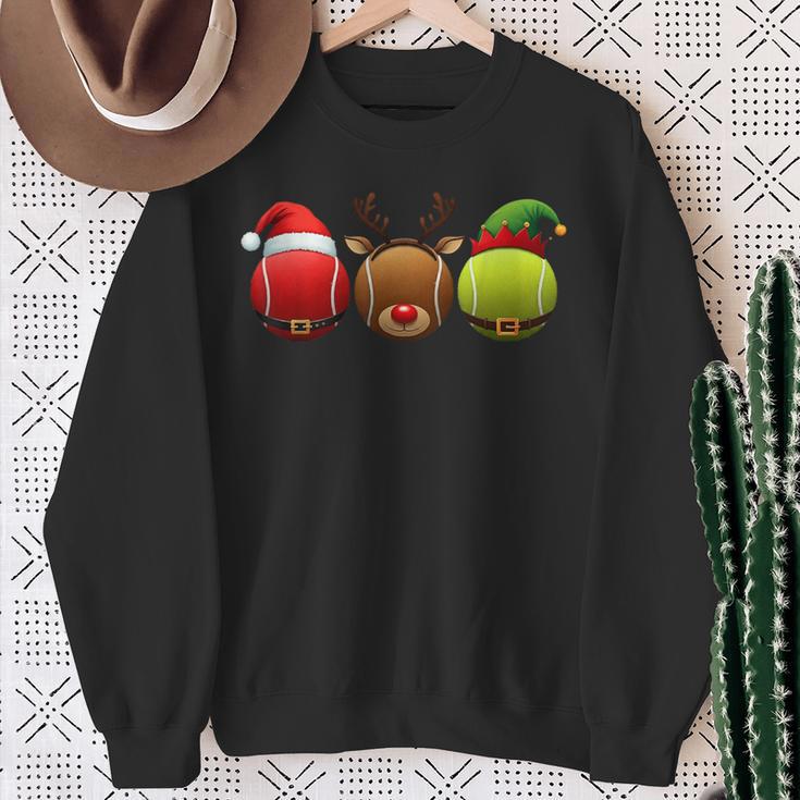 Lustiges Weihnachtsmann Rentier Elf Tennis Weihnachten Damen Herren Kinder Sweatshirt Geschenke für alte Frauen