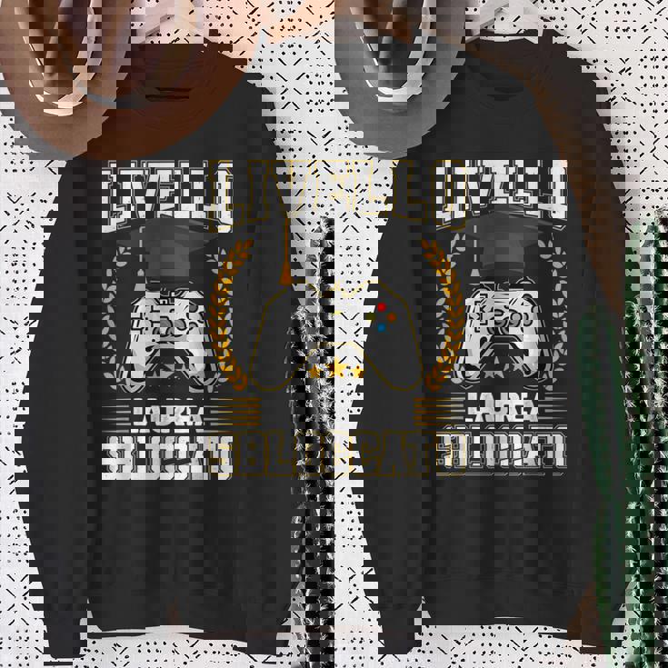Maglia Divertente Laurea Gamer Livello Laurea Sbloccato Felpa Regalos para ancianas