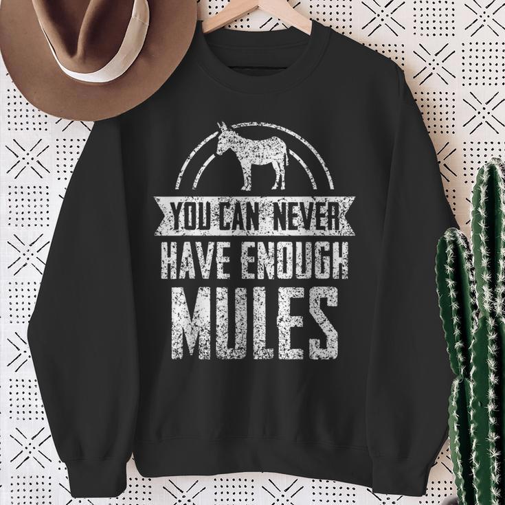 Man Kann Nie Genug Maultiere Haben Liebhaber Cute Maultier Sweatshirt Geschenke für alte Frauen