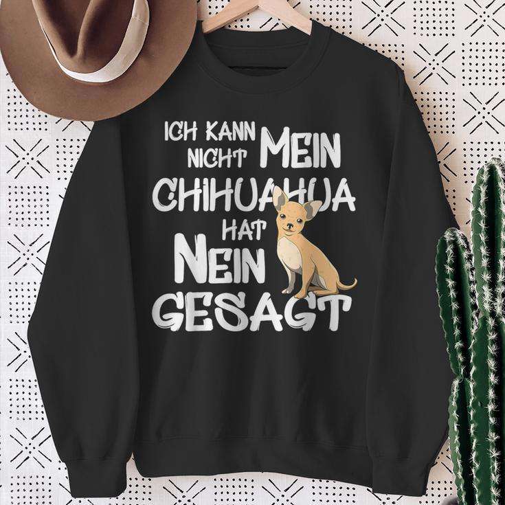 Mein Chihuahua Hat No Sagt Dog Holder Fun Sweatshirt Geschenke für alte Frauen