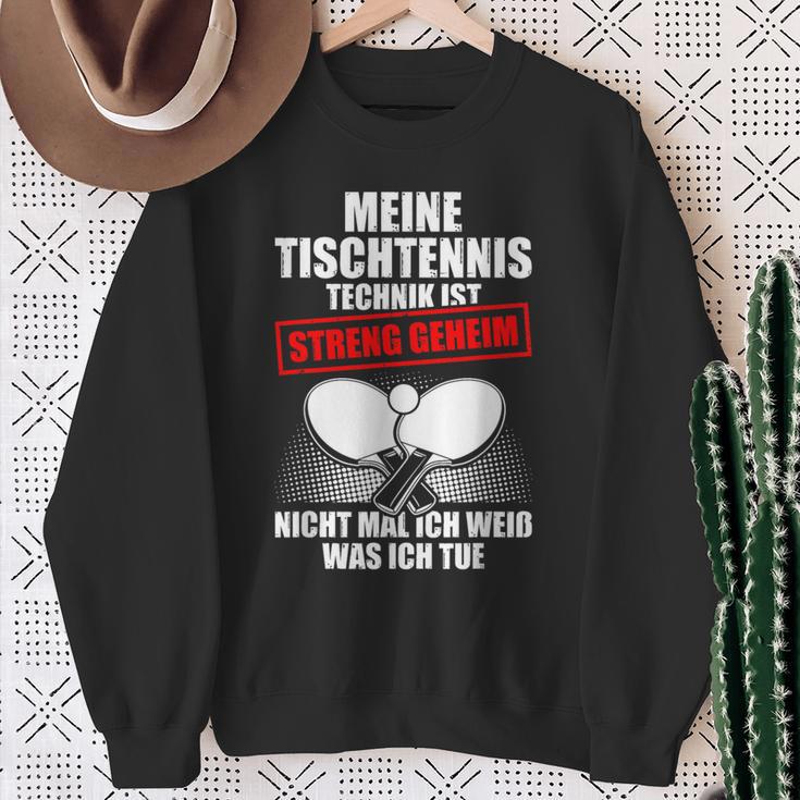 Meine Tischtennis Technik Sweatshirt Geschenke für alte Frauen