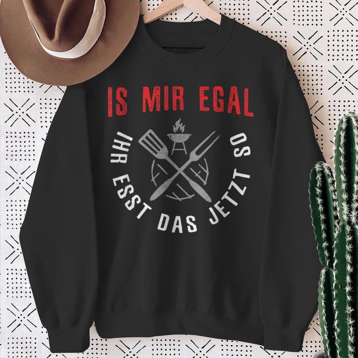 With Is Mir Egal Ihr Esst Das Jetzt So Geschenk Für Barbecue Bbq Sweatshirt Geschenke für alte Frauen