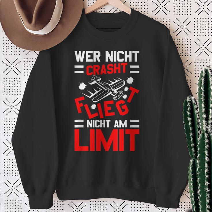 Modellflug Sprüche Lustig Modellbauer Model Flyer Aviator Sweatshirt Geschenke für alte Frauen