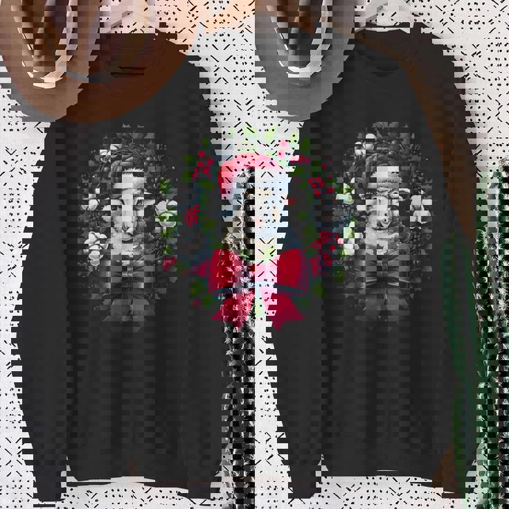 Mouton Mignon De Noël Animal De La Ferme Noël Sweater e Cadeaux pour les femmes âgées