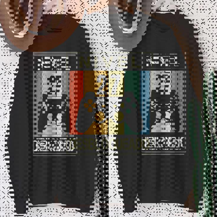 Nivel 27 Desbloqueado Gamer 27 Años 1995 Divertido Chico Camisa de entrenamiento Regalos para ancianas
