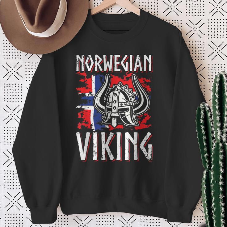 Norwayiking Norway Flag Sweatshirt Geschenke für alte Frauen