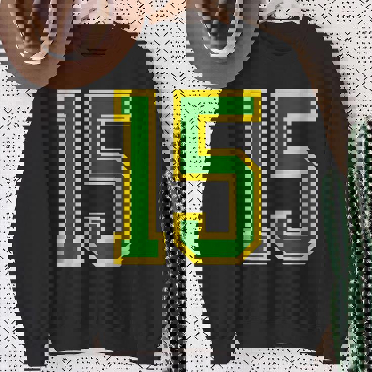 Número 15 Sporterde Amarillo Número 15 Camisa de entrenamiento Regalos para ancianas