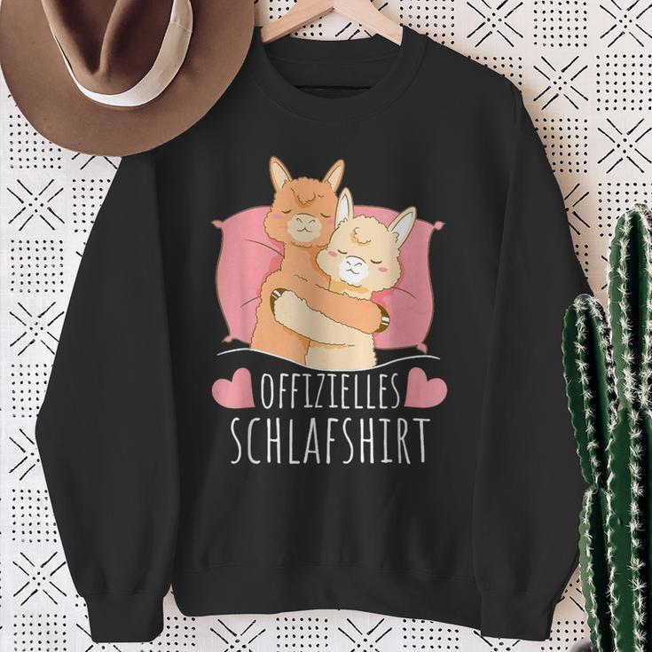 Offizielles Schlaf Nachthemd Schlafanzug Alpaca Lama Sweatshirt Geschenke für alte Frauen